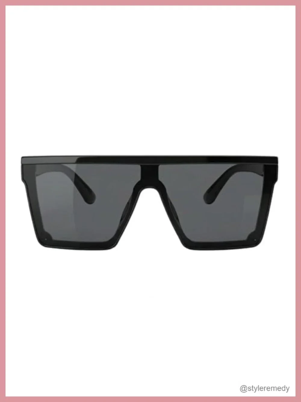 Oversized Square Flat Top Sunglasses UV Protection Unisex Shades